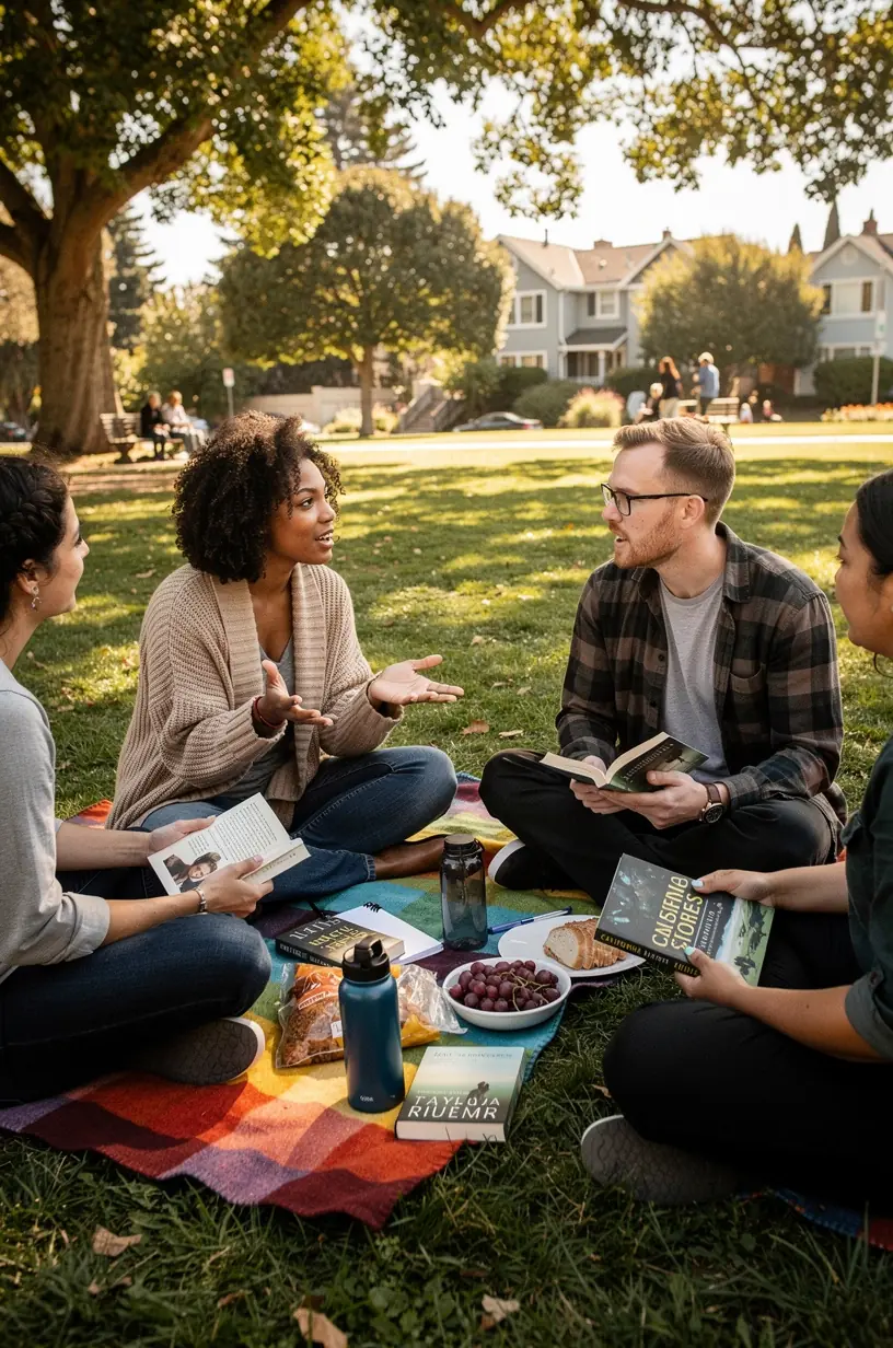 Community members collaborating on problem-solving solutions.