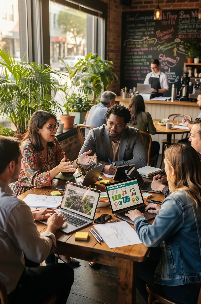 Professional team collaboration